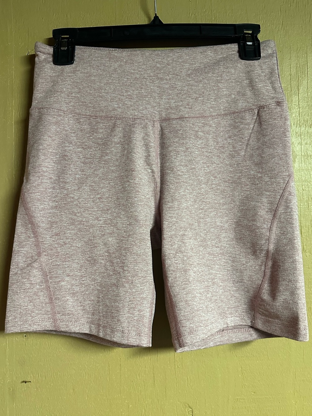 Zobha Heathered Dusty Rose High-Rise Bike Shorts